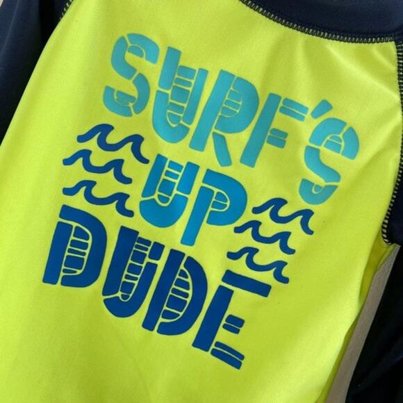 OshKosh B'Gosh Boys Neon Rash Guard 18 Months - Picture 2 of 6